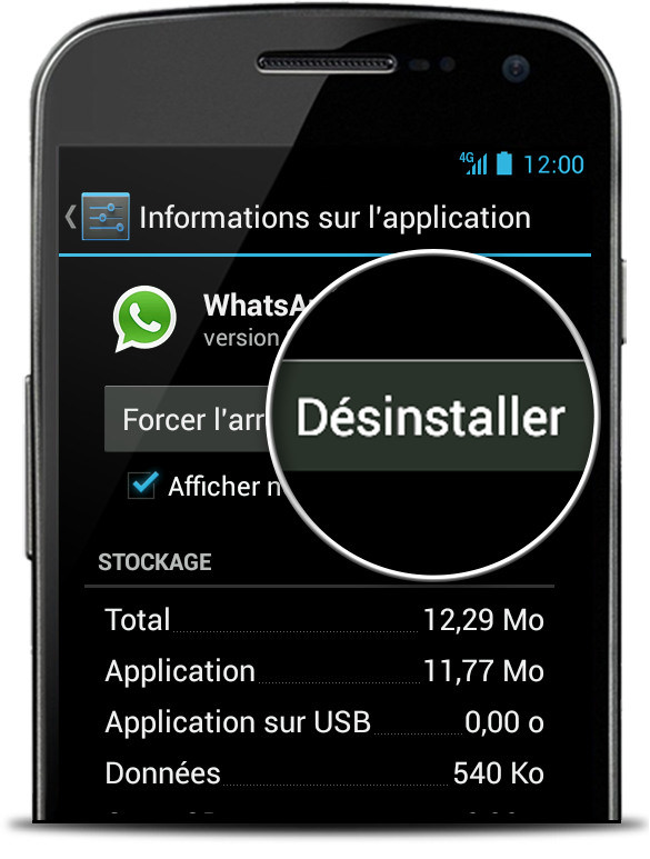 Désinstaller une application Android